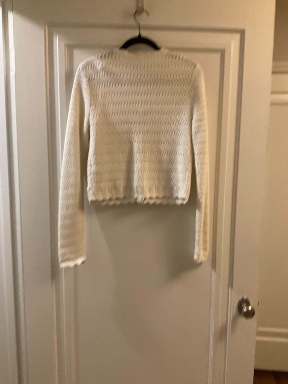 Abercrombie & Finch cream cropped cardigan medium - Picture 4 of 4
